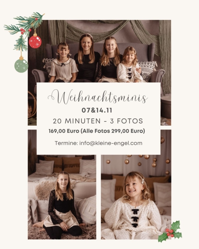 Weihnachtsminiaktion Weihnachtsfotoshooting Rheinfelden Basel